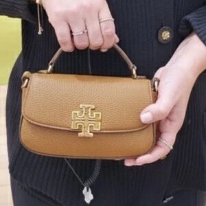 Tory Burch Britten Brown Leather Crossbody Bag